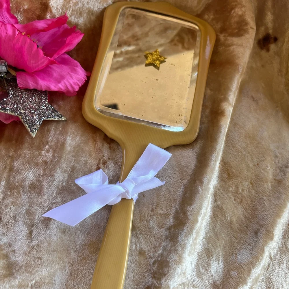 Vintage 1920s Handheld Vanity Boudoir Mirror